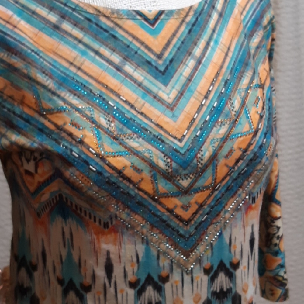 Women Shirt Petite S Embelliments B4 pullover blouse FRENCH BLUE